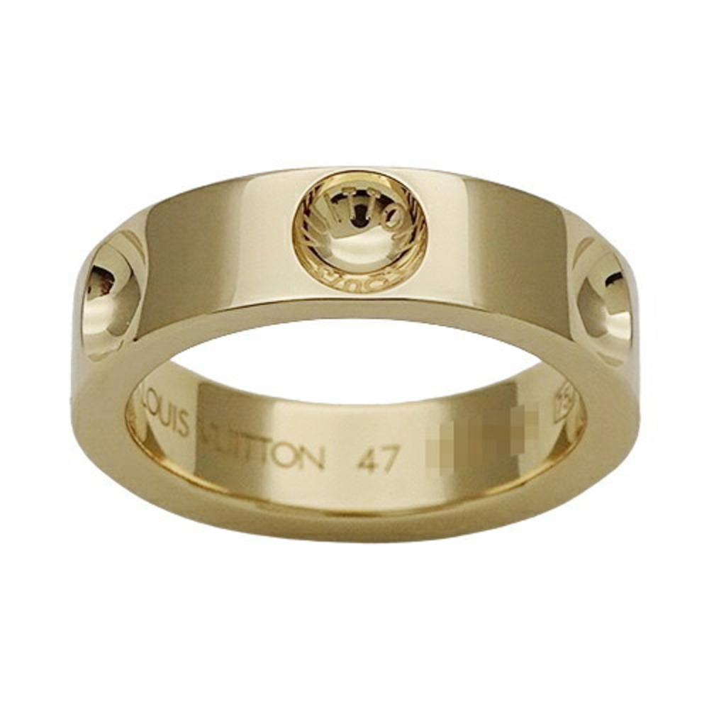 LOUIS VUITTON 750YG Petite Bourg Empreinte Ring Yellow Gold #47 Polished - Picture 3 of 11
